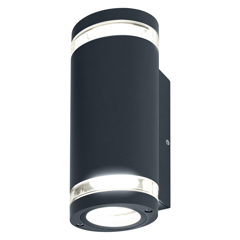 Endura Classic Beam Gap Wall UpDown DUNKELGRAU, 2XGU10, IP44, IK03, Außenwandleuchtengehäuse Osram