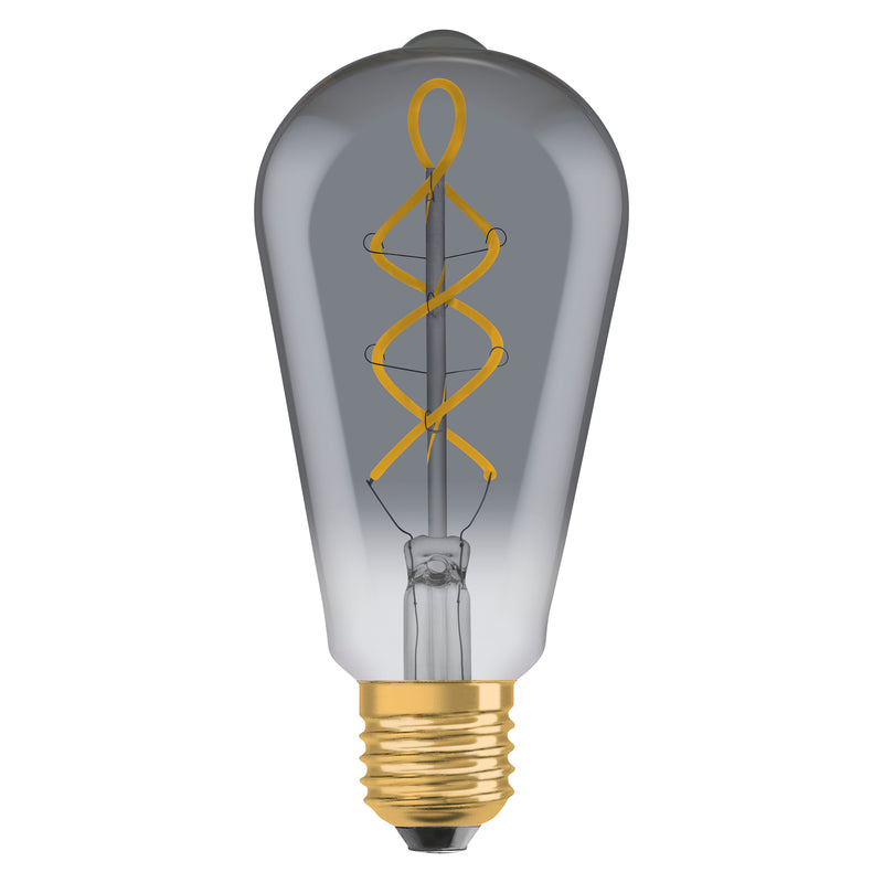 4W, 140lm, Vintage 1906 Edison Filament SMOKE, E27, 1800K, 64x143mm, LED Sisustuslamppu Osram
