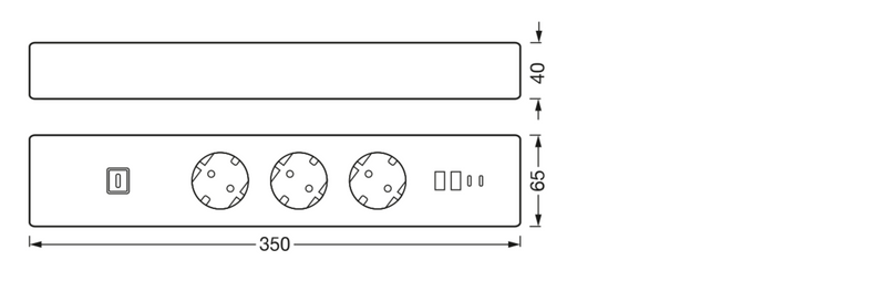 Smart+ Wifi Multi Power Socket, IP20, 65x350mm, Älyjatkojohto Osram