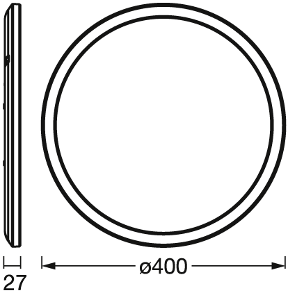25W, 2000lm, SMART+ Wifi Orbis Ultra Slim Backlight RGB + Tunable White, IP20, 27x400mm, Intelligente LED-Deckenleuchte Osram