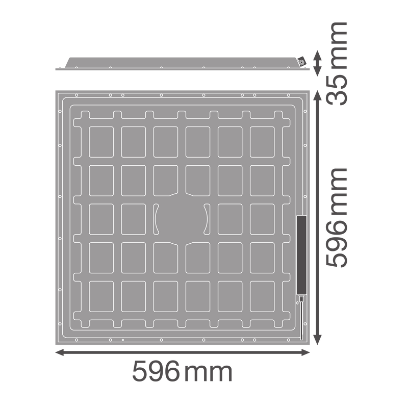 36W, 3200lm, Panel Essential, IP20, IK03, 600x600mm, LED-Panel-Leuchte Osram