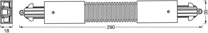 Tracklight Flexible Connector, Jatkokiskoliitin Osram