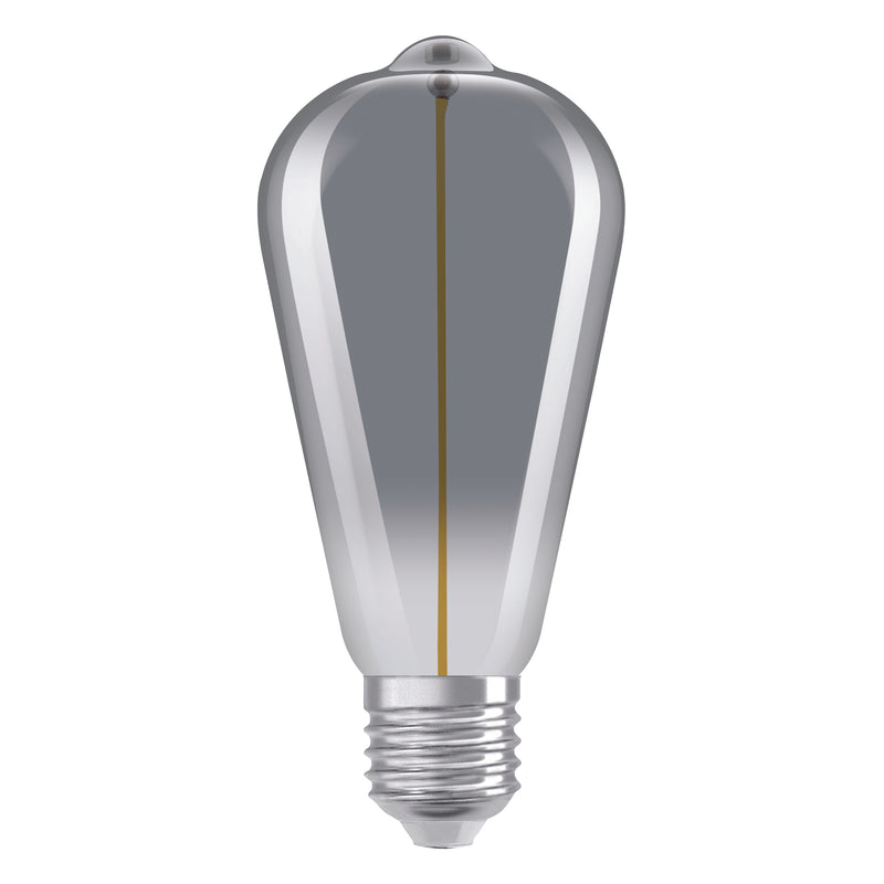 2.2W, 60lm, Vintage 1906 Edison Filament Magnetic SMOKE, E27, 1800K, 64x140mm, LED Sisustuslamppu Osram