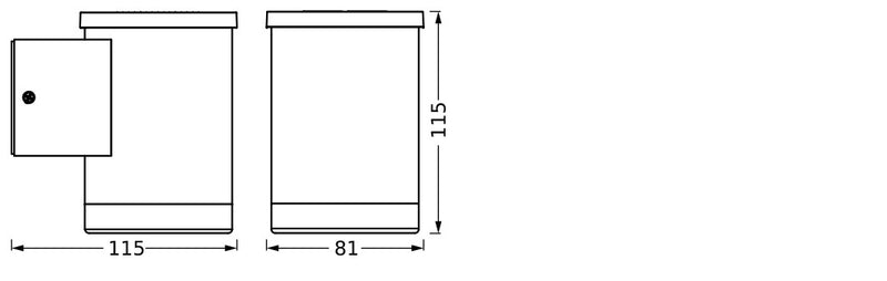 0.5W, 50lm, Endura Style Solar Wall Oxford DARK GRAY, 3000K, IP44, IK03, LED Outdoor Wall Luminaire with Solar Panel Osram