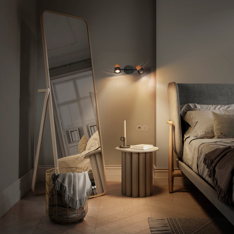 6.8W, 460lm, Decor Spot Cork DIM, 2xGU10, 2700K, IP20, IK03, 100x338mm, Osram LED Spotlight