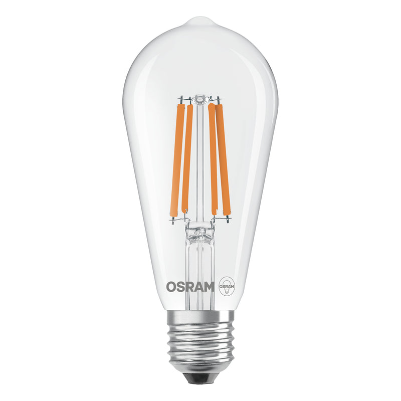 5.9W, 806lm, Star Classic Edison Filament Clear, E27, 2700K, 64x143mm, LED Sisustuslamppu Osram