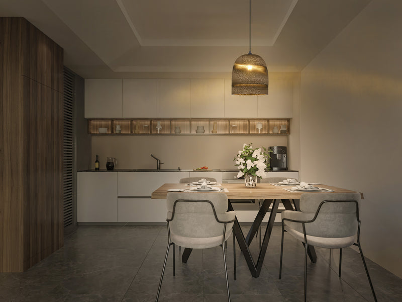 Decor Cardboard Bell Pendant BROWN, E27, IP20, 250x1340mm, Sisustuksellinen kattovalaisin Osram