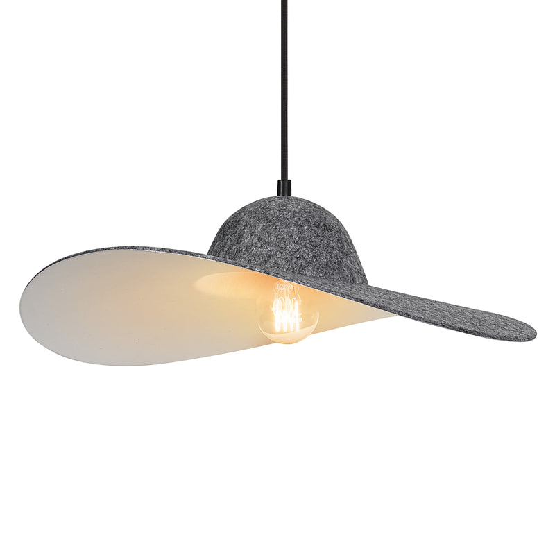 Decor Felt Hat Pendant DARK GRAY, E27, IP20, IK03, 500x1500mm, Sisustuksellinen kattovalaisin Osram