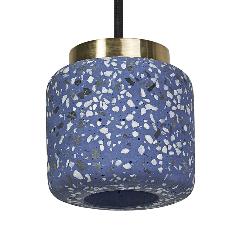 Decor Terrazzo Ball Pendelleuchte BLAU, GU10, IP20, 100x1500mm, Dekorative Deckenleuchte Osram
