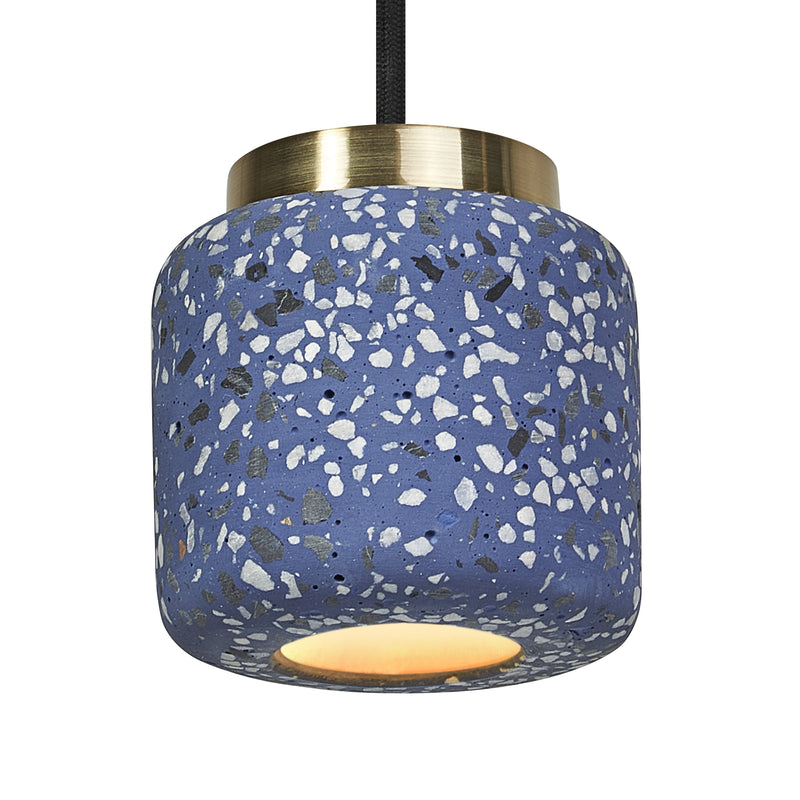 Decor Terrazzo Ball Pendelleuchte BLAU, GU10, IP20, 100x1500mm, Dekorative Deckenleuchte Osram