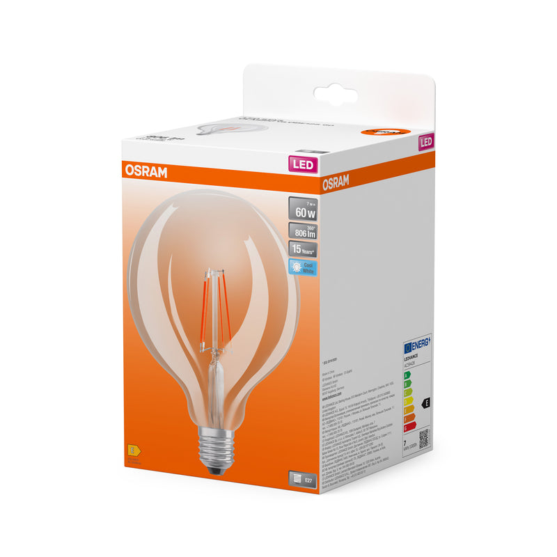 5.9W, 806lm, Star Globe Filament, E27, 4000K, 125x168mm, LED Sisustuslamppu Osram