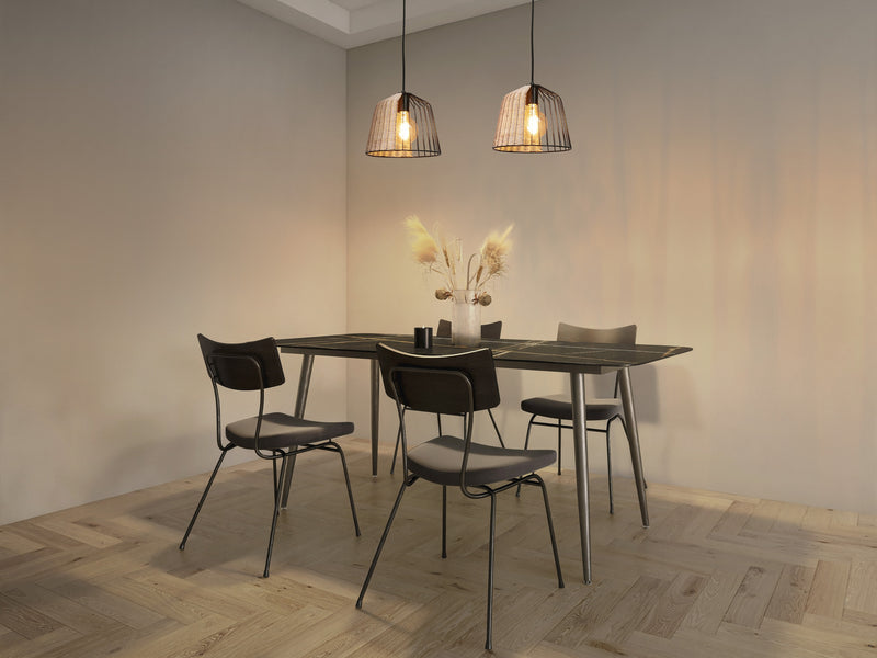 Decor Cage Bell Pendant BLACK, E27, IP20, 260x1265mm, Sisustuksellinen kattovalaisin Osram