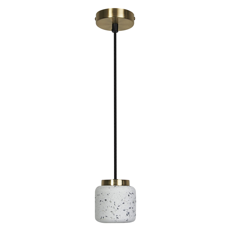 Decor Terrazzo Ball Pendelleuchte WEISS, GU10, IP20, 100x1500mm, Dekorative Deckenleuchte Osram