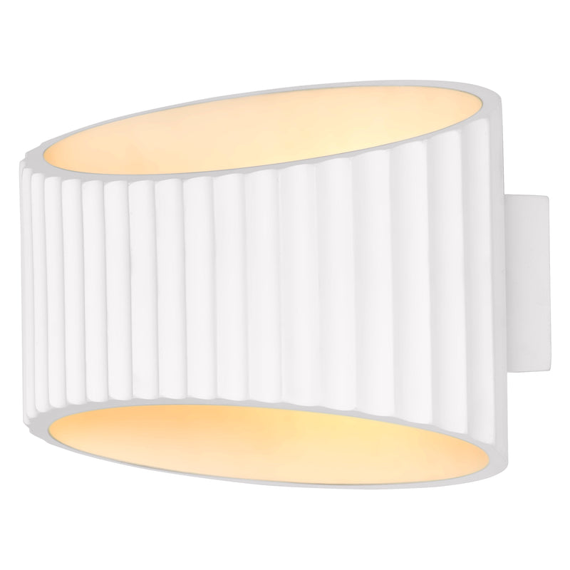 Decor Plaster Band Wall 255 WHITE, E27, IP20, IK03, 143x255mm, Sisustuksellinen seinävalaisin Osram