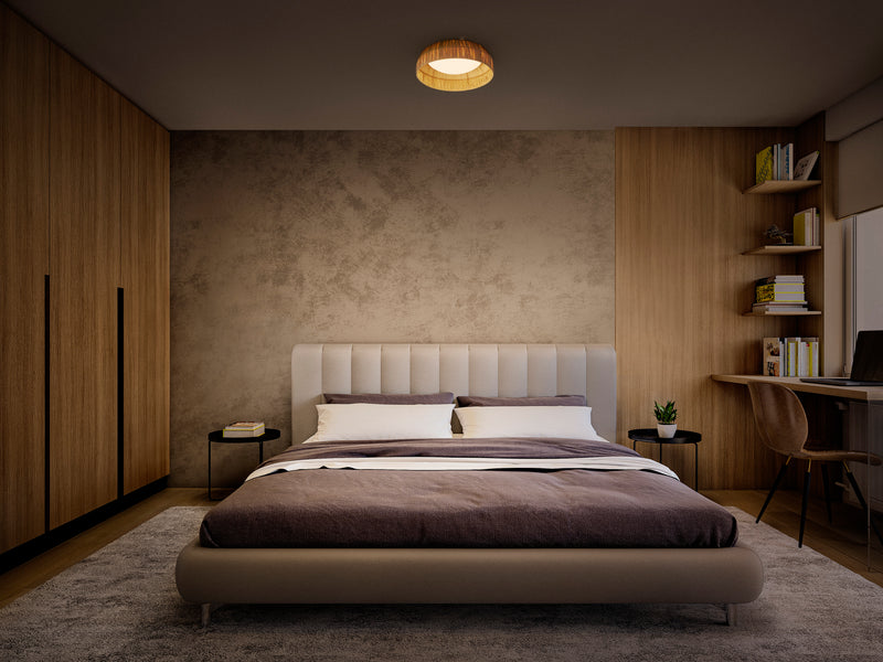 12W, 400lm, Decor Bamboo Paper Ceiling BROWN, 3000K, IP20, IK03, 100x300mm, LED Ceiling Light Osram