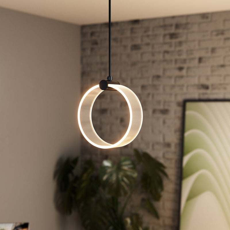 8W, 370lm, Decor Circle 1xPendant PL Click CCT, 3000K/4200K/6500K, IP20, 150x1210mm, Dekorative LED-Deckenleuchte Osram