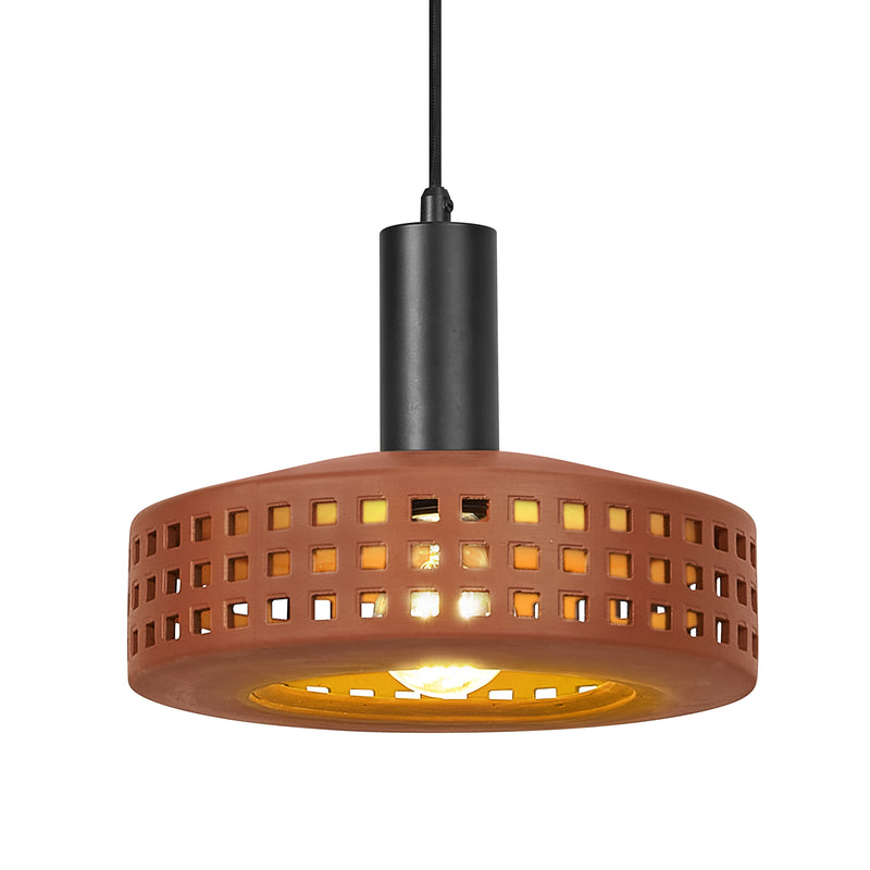 Decor Clay Windows Pendant BROWN, E27, IP20, IK03, 260x1500mm, Sisustuksellinen kattovalaisin Osram