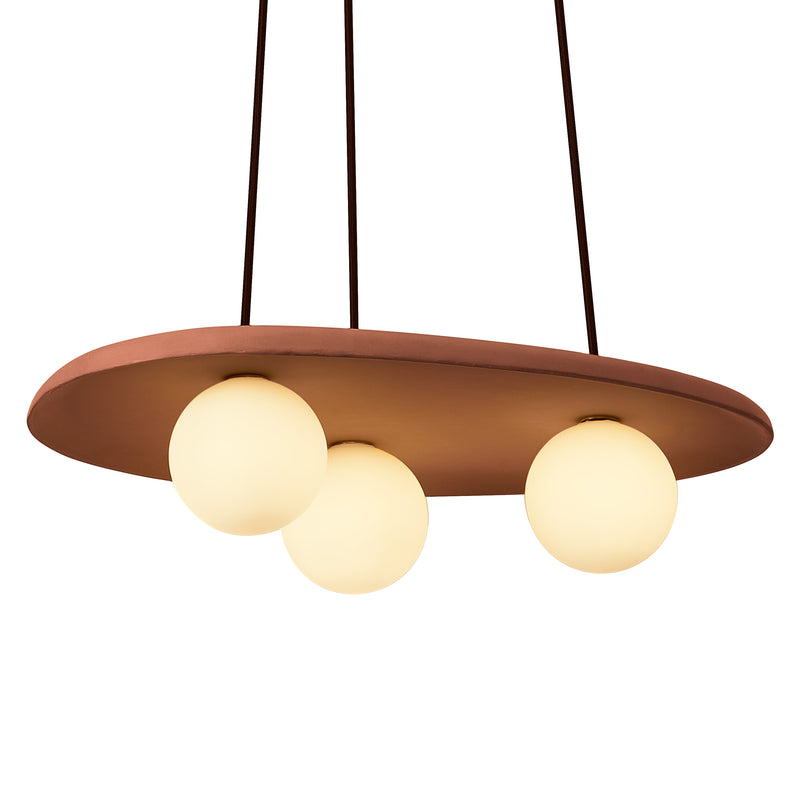 Decor Clay Nest Pendelleuchte BRAUN, 3X9G, IP20, IK03, 385x1500mm, Dekorative Deckenleuchte Osram