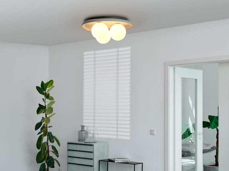 Decor Concrete Nest Ceiling GREY, 3XG9, IP20, IK03, 385x500mm, Decorative ceiling lamp Osram