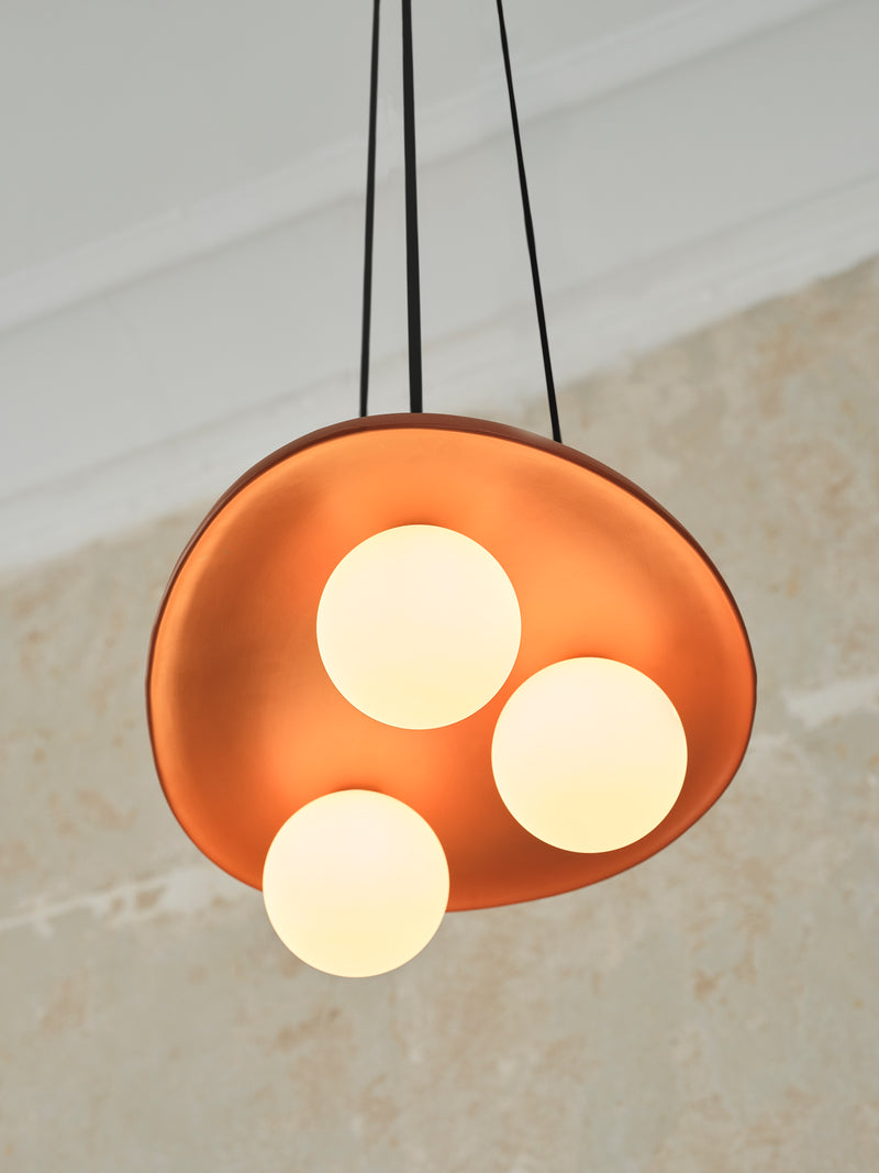 Decor Clay Nest Pendelleuchte BRAUN, 3X9G, IP20, IK03, 385x1500mm, Dekorative Deckenleuchte Osram