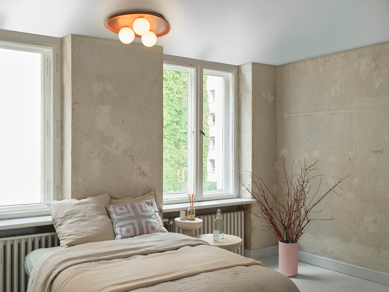 Decor Clay Nest Deckenleuchte BRAUN, 3XG9, IP20, IK03, 385x500mm, Dekorative Deckenleuchte Osram