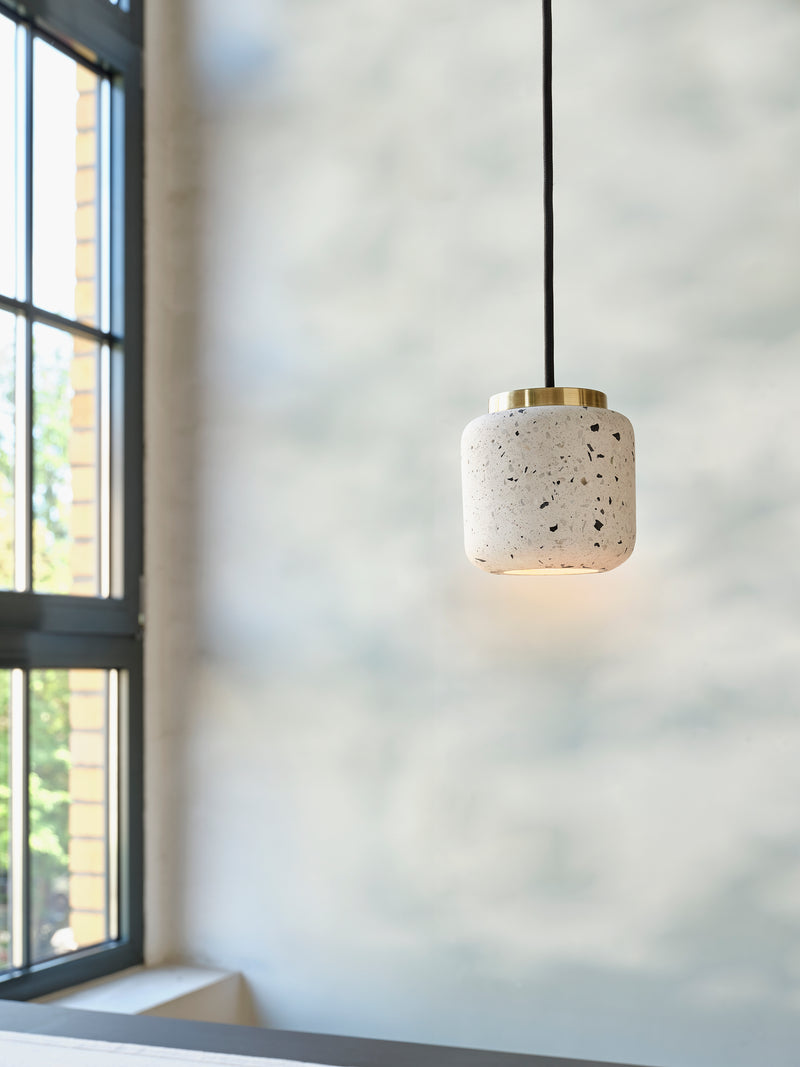Decor Terrazzo Ball Pendelleuchte WEISS, GU10, IP20, 100x1500mm, Dekorative Deckenleuchte Osram