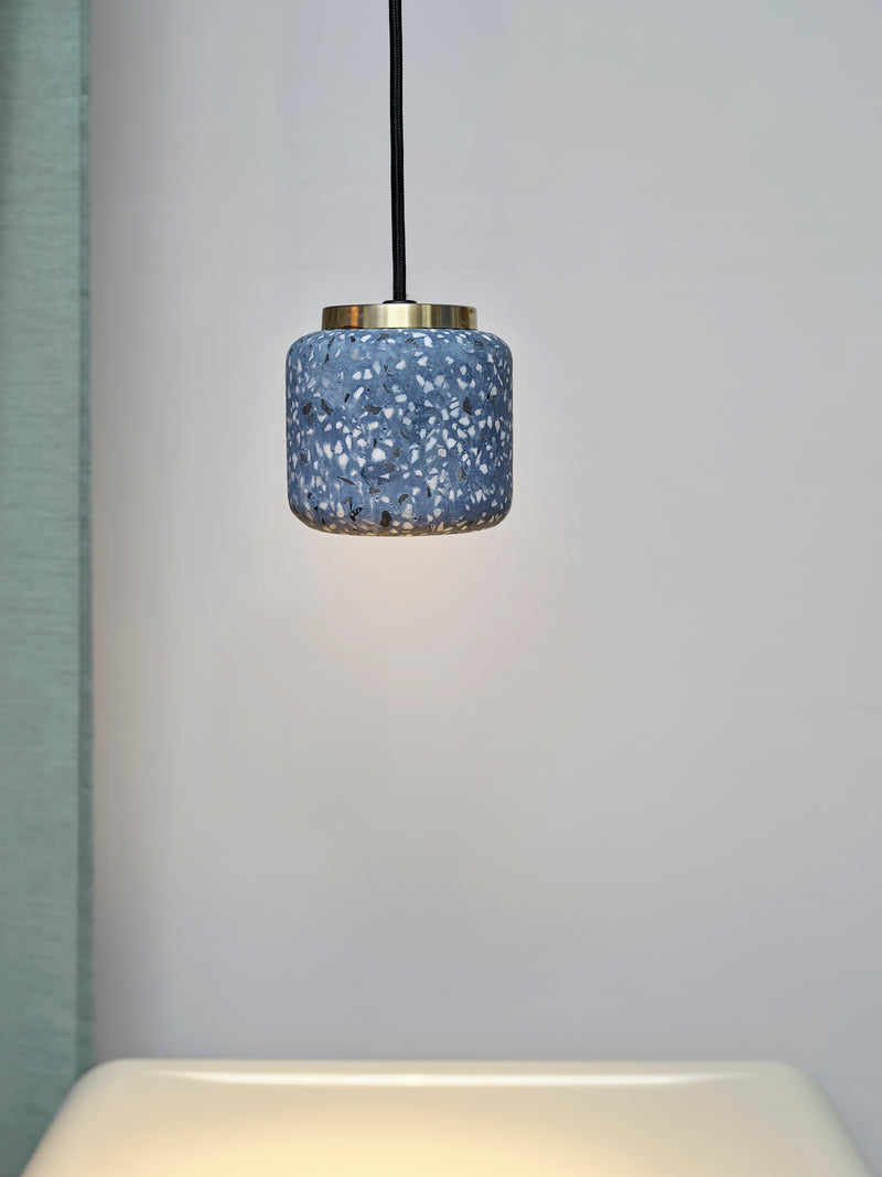 Decor Terrazzo Ball Pendelleuchte BLAU, GU10, IP20, 100x1500mm, Dekorative Deckenleuchte Osram