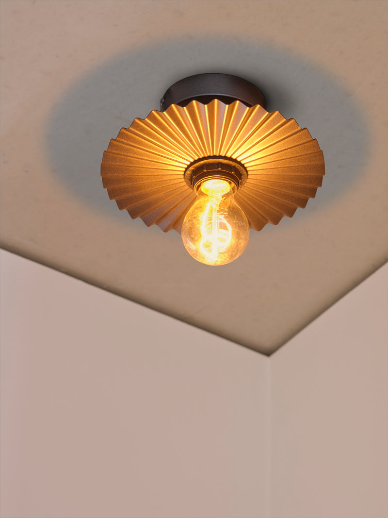 Decor Plissee Ceiling DARK GREY, E27, IP20, 90x200mm, Decorative lamp Osram