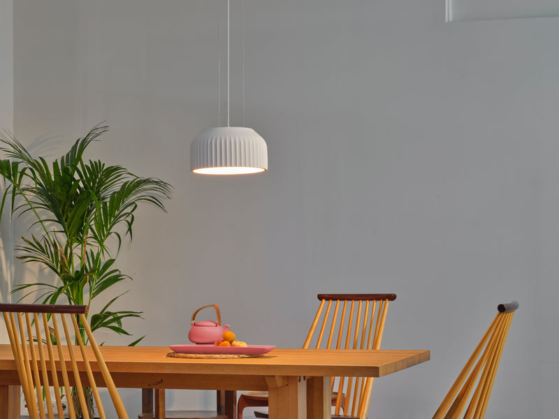 Decor Plaster Routes Pendelleuchte 300 WEISS, E27, IP20, IK03, 300x1200mm, Dekorative Deckenleuchte Osram