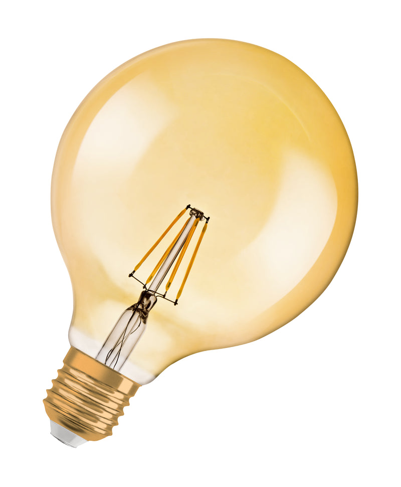 6.5W, 725lm, Vintage 1906 Globe Filament GOLD DIM, E27, 2400K, 124x168mm, LED Sisustuslamppu Osram