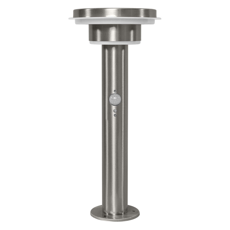 6W, 400lm, Endura Style Solar Post Sensor Double Circle Stainless Steel, 3000K, IP44, IK03, 178x400mm, LED Outdoor Luminaire with Solar Cell Osram