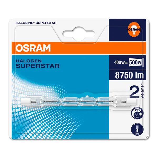 Osram Haloline Superstar R7s halogeenilamppu 400W 2900K – 118mm
