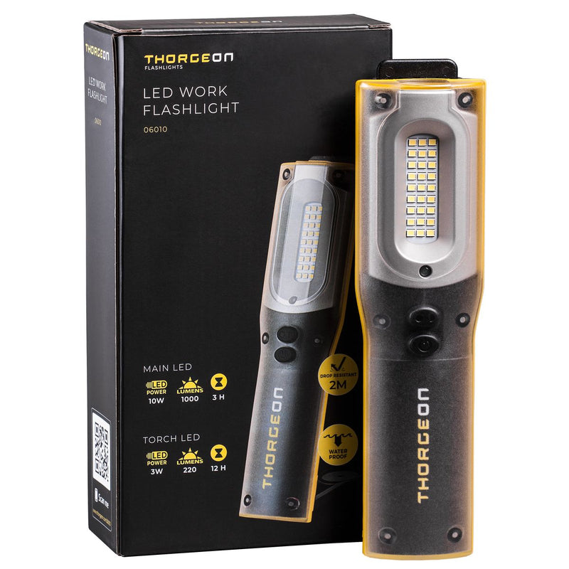 10 W + 3 W, 1000 lm + 220 lm, LED-Arbeitsleuchte, 4400 mAh, LED-Arbeitsleuchte Thorgeon