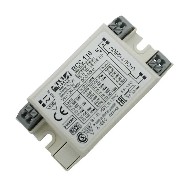 TCI LIGHT BCC 116 T5/T8/TC-S/E-D/E-DD 220-240V Elektroninen liitäntälaite