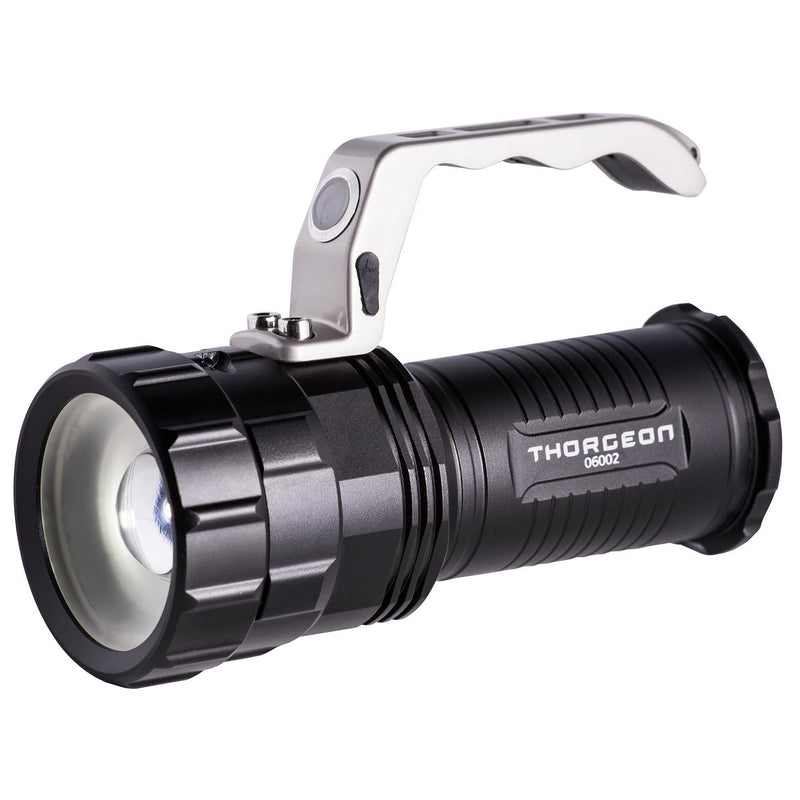 10W, 800lm, Zoom Flashlight, 3x2300mAh + akkulaturi, LED taskulamppu Thorgeon