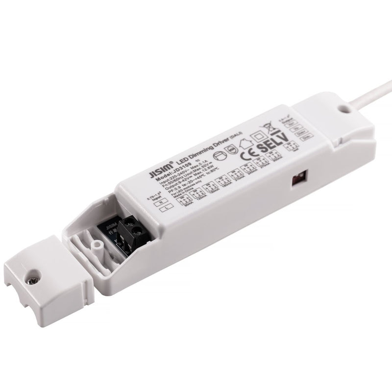 8W, 520lm, LED Downlight DALI, Dim to Warm, 38°, IP44, IK04, 1800K/3000K, 83mm, White LED Downlight Thorgeon