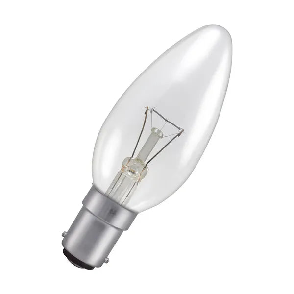 Patron Candle Bulb B15d 40 W, 240 V – clear, 35 x 100 mm