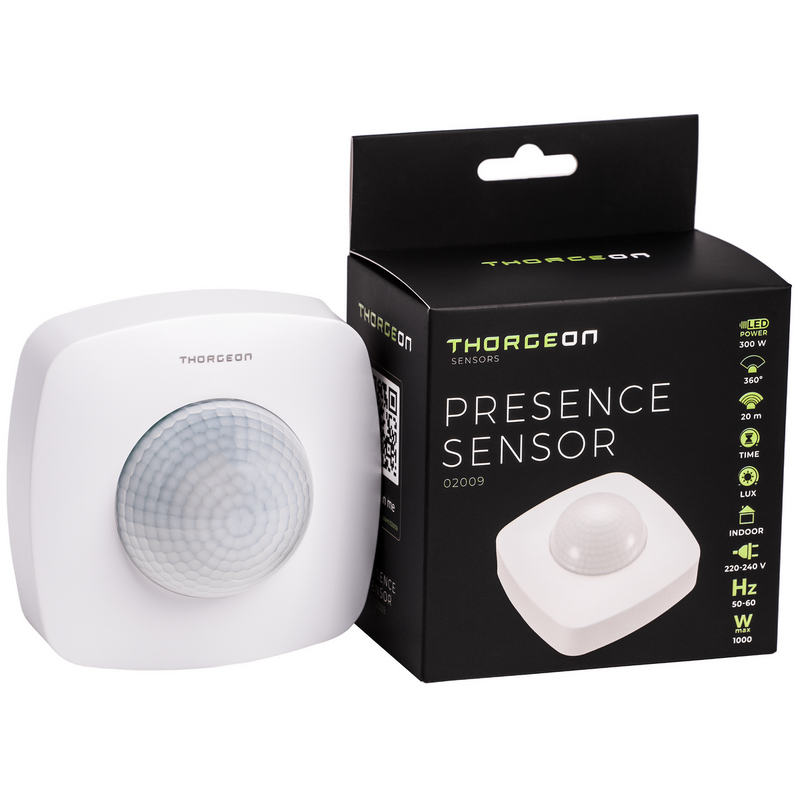 Presence detector 20m MAX 1000W IP20 Thorgeon