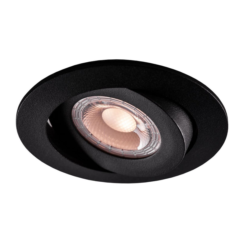 5W, 400lm, LED Slim Downlight, IP44, IK04, 3000K/4000K/5700K, DIM, CCT, 70-75mm, Black LED Downlight Thorgeon