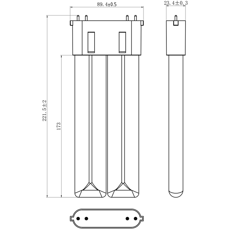 20W, 2450lm, ToLEDo Lynx F, 2G10, 4-polig, 4000K, 89x221mm, LED-Sockellampe Sylvania