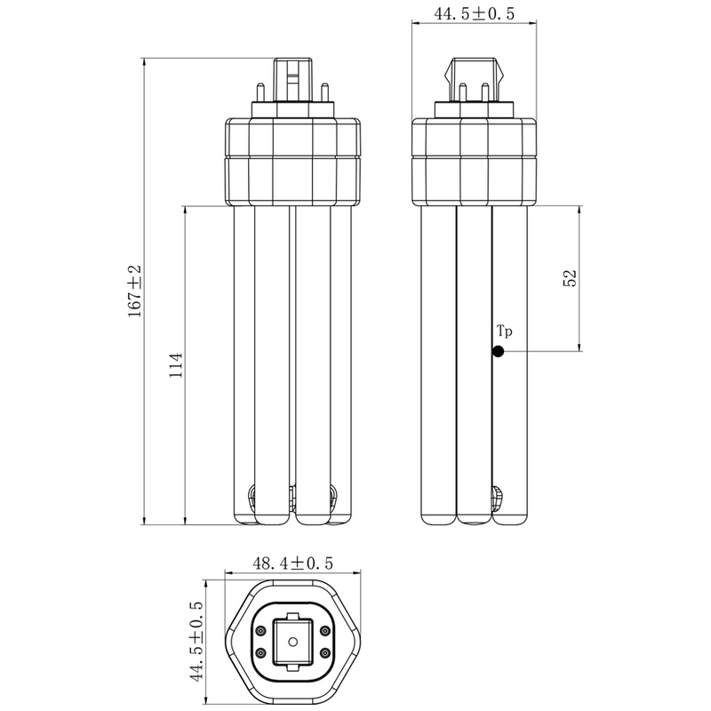 20W, 2250lm, ToLEDo Lynx TE, GX24q-4, 4-polig, 4000K, 44x167mm, LED-Sockellampe Sylvania