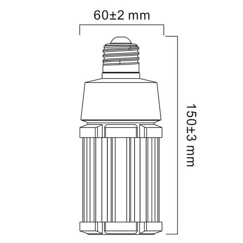 27W, 3400lm, ToLEDo Performer T60, E27, 4000K, 62x177mm, Sylvania LED-Lampe