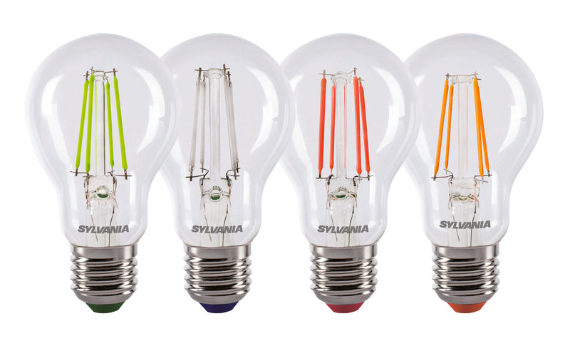 4.1W ToLEDo Retro Chroma A60 E27 lamp assortment IP54 Green/Blue/Red/Orange 4-pack Sylvania