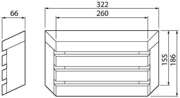 8W, 500lm SaunaLED, 2700K, IP65, 186x322x66mm Himmennettävä Saunavalaisin Airam