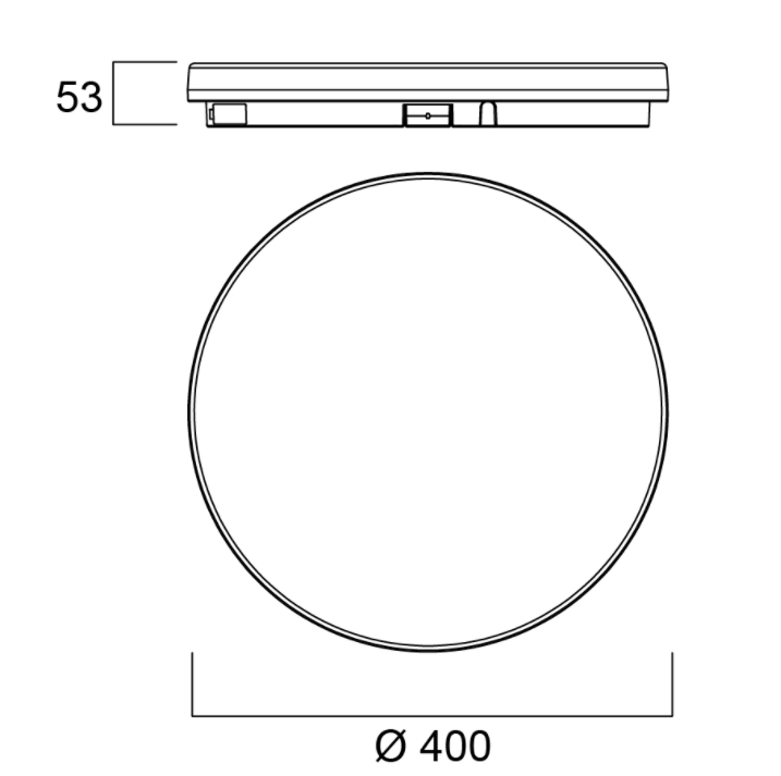 35W, 4000lm, Start Surface Slim pyöreä IP54 LED-kattovalaisin -Sylvania - Lumenled Oy