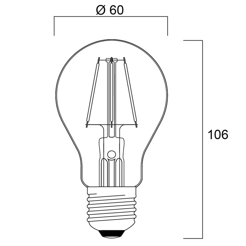 4.1W, 380lm, ToLEDo Festoon Chroma, E27, IP54, 60x106mm, Oranssi Led lamppu Sylvania