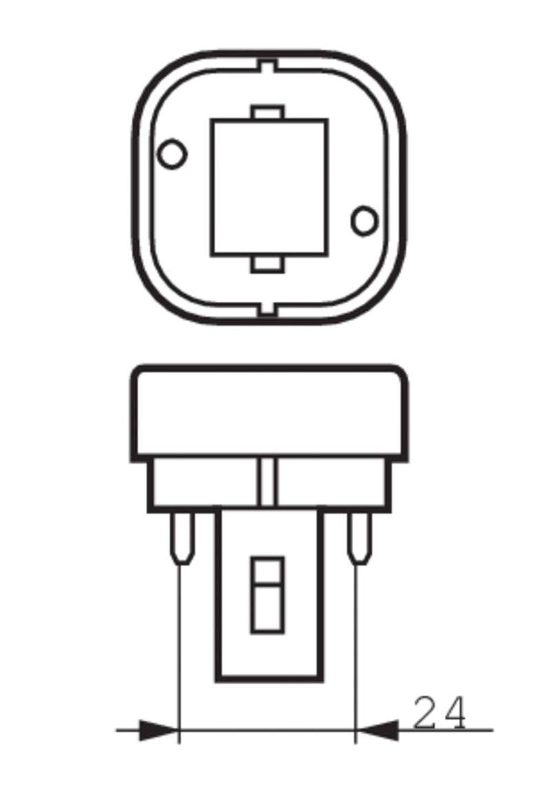5,9 W, 600/660 lm CorePro PL-C, G24d-1 2P, 28x115 mm, Philips LED-Stecksockellampe