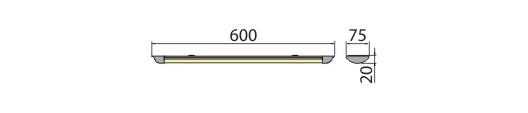 18W, 1440lm, Avilo 60, IP20, 4000K, 600mm, LED Yleisvalaisin